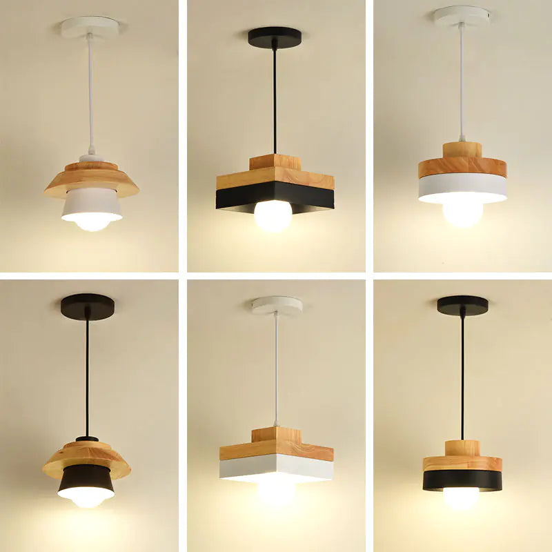 Modern Style Wooden Acorn Chandelier