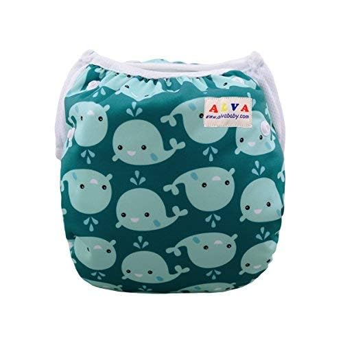 ALALVABABY Baby Swim Diapers 3pcs Reuseable Washable & Adjustable for Swimming Lesson & Baby Gifts 0-2 Years Baby Boy Girl Purple White Pink 3SWB17