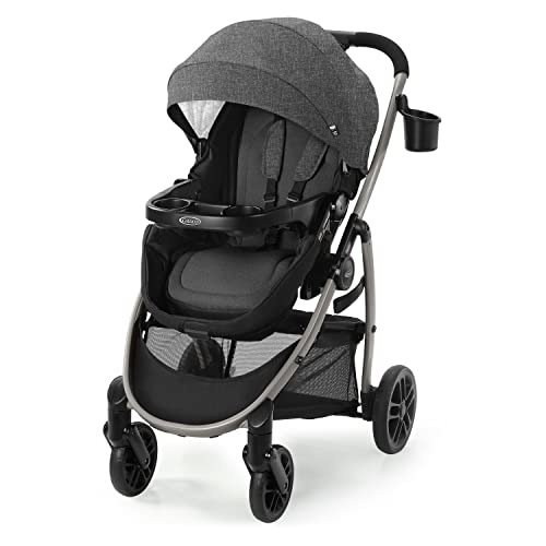 Graco Modes Pramette Travel System | Stroller & Car Seat Combo | 3-in-1 Stroller Modes | Includes Graco SnugRide 35 Infant Car Seat | Ellington