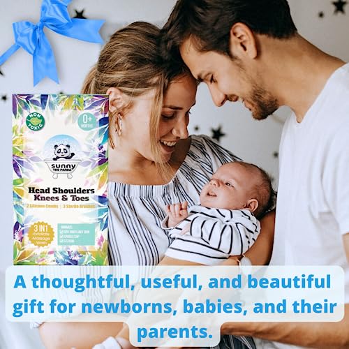 Cradle Cap Brush for Babies - Baby Sponge for Bathing Newborn Bath Essentials | Baby Brush and Comb Set Newborn - Cradle Cap Treatment | Baby Bath Sponges for Newborns (5-Pack)