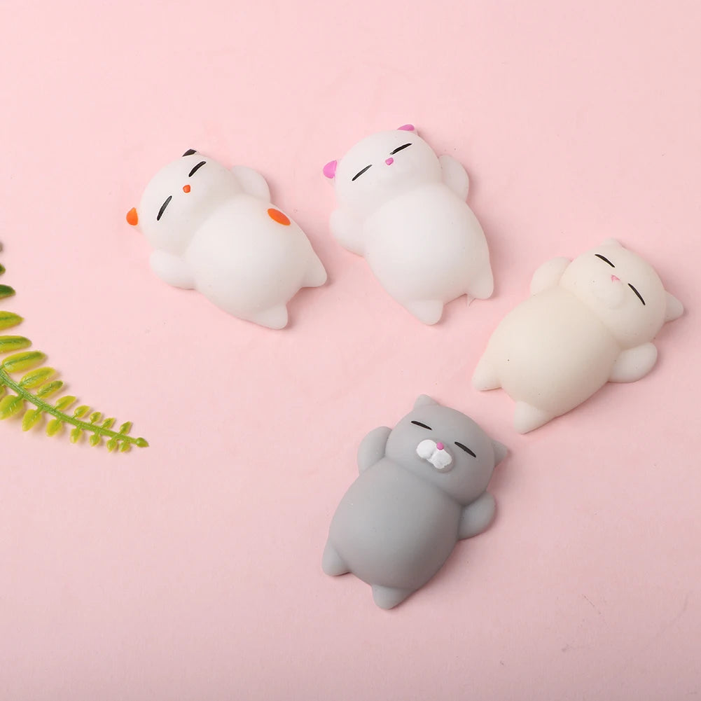 Cute Squishy Mochi Animal Stress Relief Toys Soft TPR Squeeze Pinch Funny Toys Kawaii Cat Paws Abreact Toys for Kids Adult