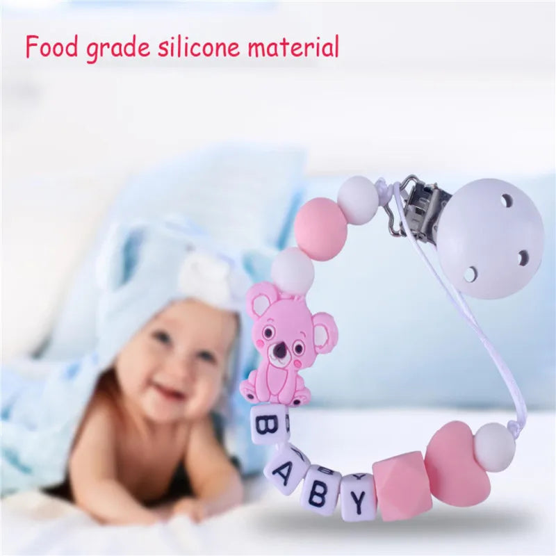 New Baby Teether Toys Baby Boy Girl Pacifier Holder Chain Safe Anti-dropping Chew Silicone Beads Infant Pacifier Clip