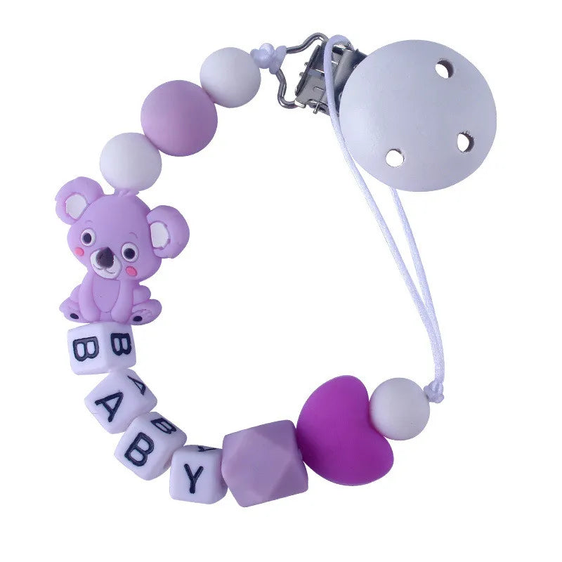 New Baby Teether Toys Baby Boy Girl Pacifier Holder Chain Safe Anti-dropping Chew Silicone Beads Infant Pacifier Clip