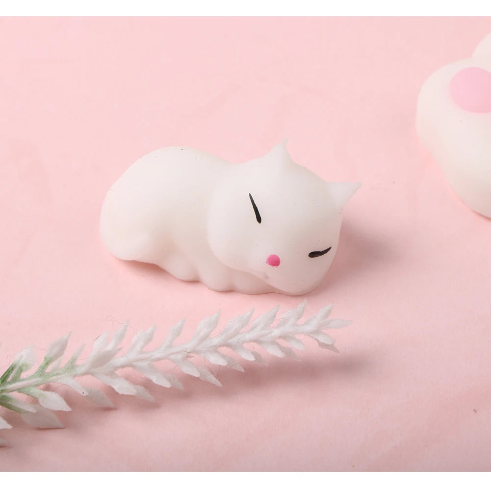 Cute Squishy Mochi Animal Stress Relief Toys Soft TPR Squeeze Pinch Funny Toys Kawaii Cat Paws Abreact Toys for Kids Adult