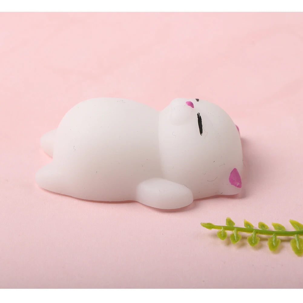 Cute Squishy Mochi Animal Stress Relief Toys Soft TPR Squeeze Pinch Funny Toys Kawaii Cat Paws Abreact Toys for Kids Adult