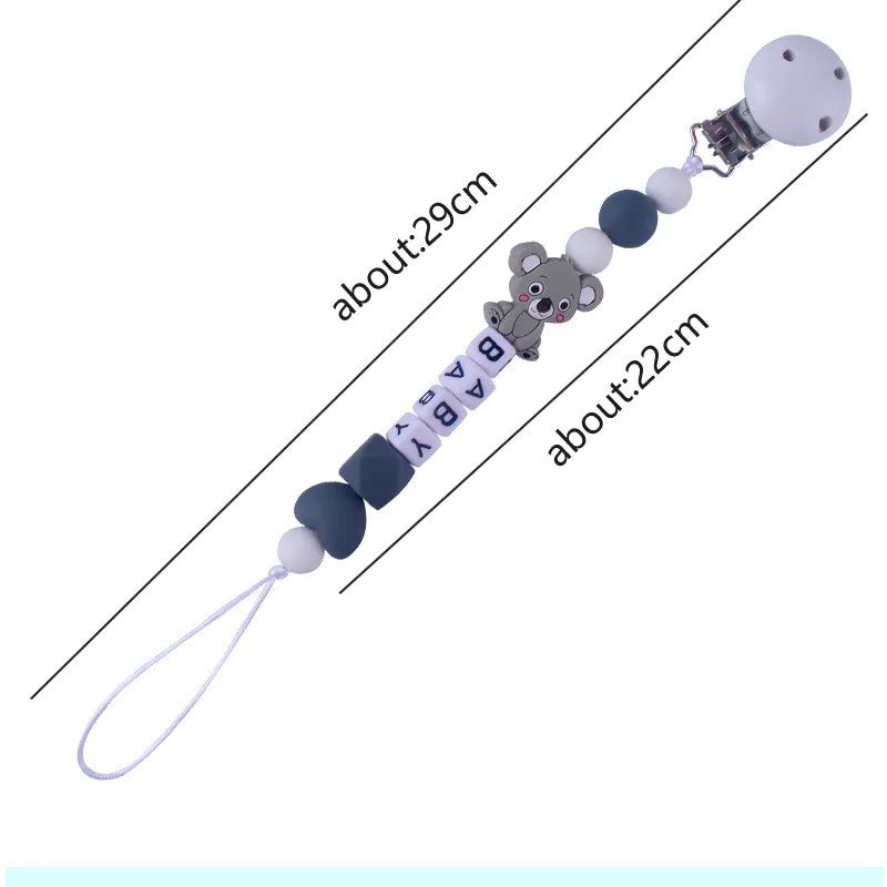 New Baby Teether Toys Baby Boy Girl Pacifier Holder Chain Safe Anti-dropping Chew Silicone Beads Infant Pacifier Clip