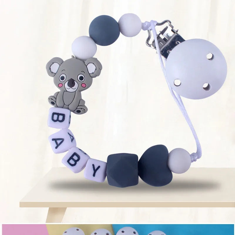 New Baby Teether Toys Baby Boy Girl Pacifier Holder Chain Safe Anti-dropping Chew Silicone Beads Infant Pacifier Clip