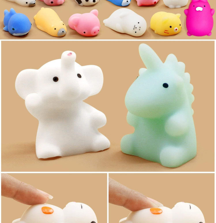 Mochi Squishies 50-5pcs Kawaii Anima Squishy Toys For Kids Antistress Ball Squeeze Party Favors Stress Relief Toys For Birthday