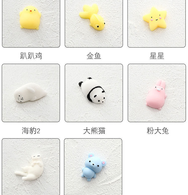 Mochi Squishies 50-5pcs Kawaii Anima Squishy Toys For Kids Antistress Ball Squeeze Party Favors Stress Relief Toys For Birthday