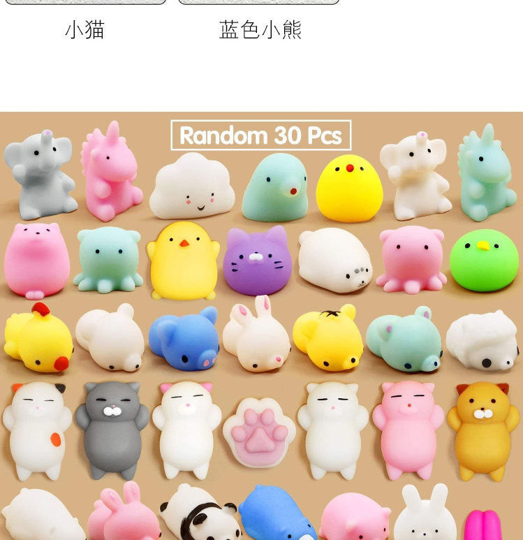 Mochi Squishies 50-5pcs Kawaii Anima Squishy Toys For Kids Antistress Ball Squeeze Party Favors Stress Relief Toys For Birthday