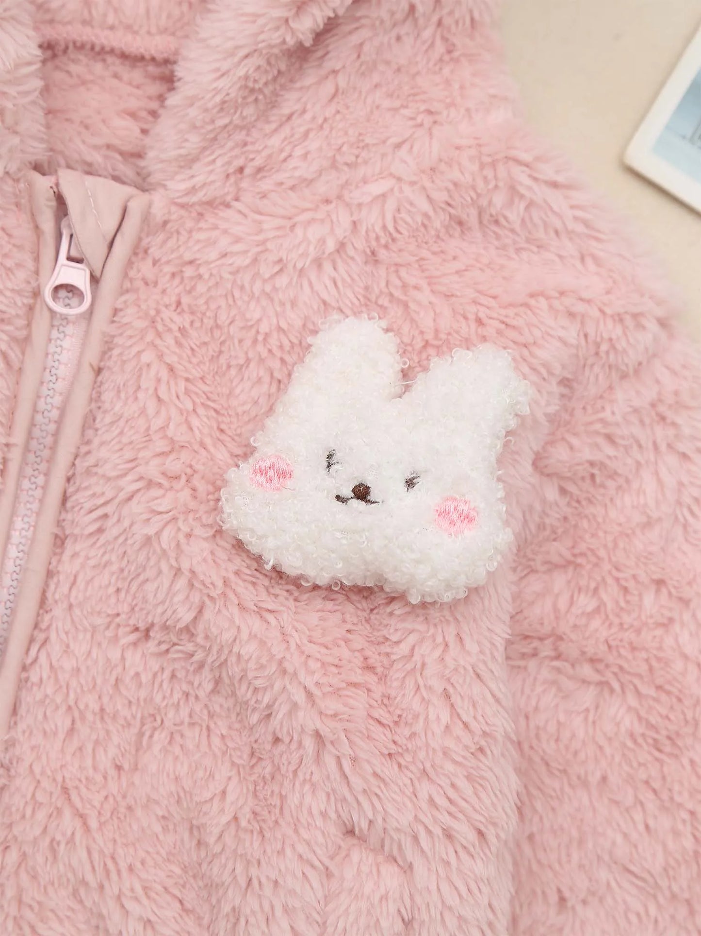 Toddler Girls Winter Cute Warm Hooded Jacket Coats Clothes Long Sleeve Faux Fur Thicken Furry Outwear Baby Kid Outfit Daily Wear