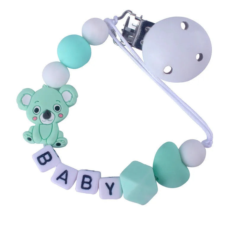 New Baby Teether Toys Baby Boy Girl Pacifier Holder Chain Safe Anti-dropping Chew Silicone Beads Infant Pacifier Clip