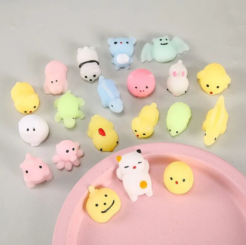 Mochi Squishies 50-5pcs Kawaii Anima Squishy Toys For Kids Antistress Ball Squeeze Party Favors Stress Relief Toys For Birthday