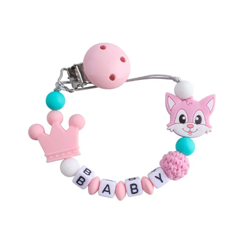 New Baby Teether Toys Baby Boy Girl Pacifier Holder Chain Safe Anti-dropping Chew Silicone Beads Infant Pacifier Clip