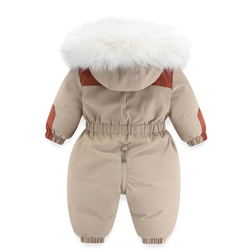 Winter Baby Clothes Kids Thick Warm Snowsuit Baby Girl Rompers Boys Fleece Jumpsuit Children Clothing Snow Wear Outerwear Coats