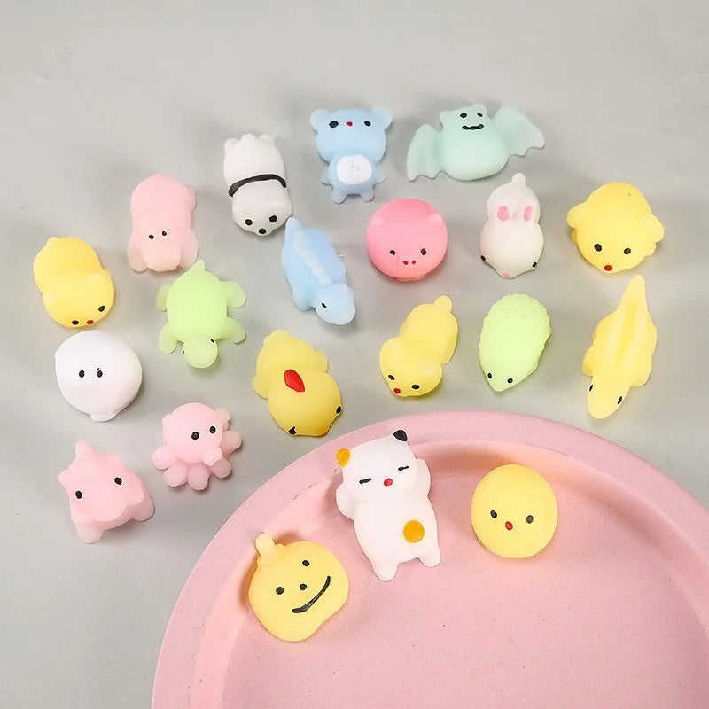 Mochi Squishies 50-5pcs Kawaii Anima Squishy Toys For Kids Antistress Ball Squeeze Party Favors Stress Relief Toys For Birthday