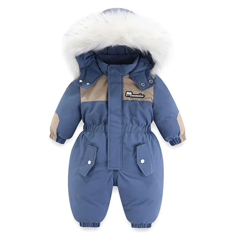 Winter Baby Clothes Kids Thick Warm Snowsuit Baby Girl Rompers Boys Fleece Jumpsuit Children Clothing Snow Wear Outerwear Coats