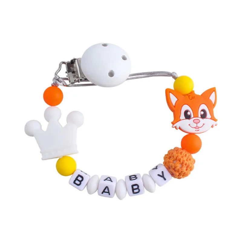 New Baby Teether Toys Baby Boy Girl Pacifier Holder Chain Safe Anti-dropping Chew Silicone Beads Infant Pacifier Clip