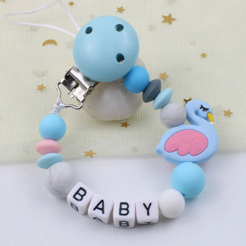 New Baby Teether Toys Baby Boy Girl Pacifier Holder Chain Safe Anti-dropping Chew Silicone Beads Infant Pacifier Clip