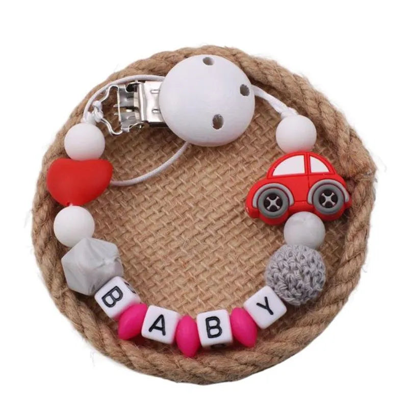 New Baby Teether Toys Baby Boy Girl Pacifier Holder Chain Safe Anti-dropping Chew Silicone Beads Infant Pacifier Clip