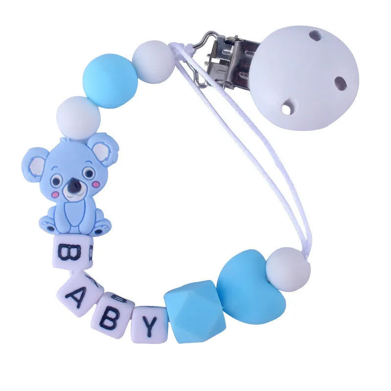 New Baby Teether Toys Baby Boy Girl Pacifier Holder Chain Safe Anti-dropping Chew Silicone Beads Infant Pacifier Clip