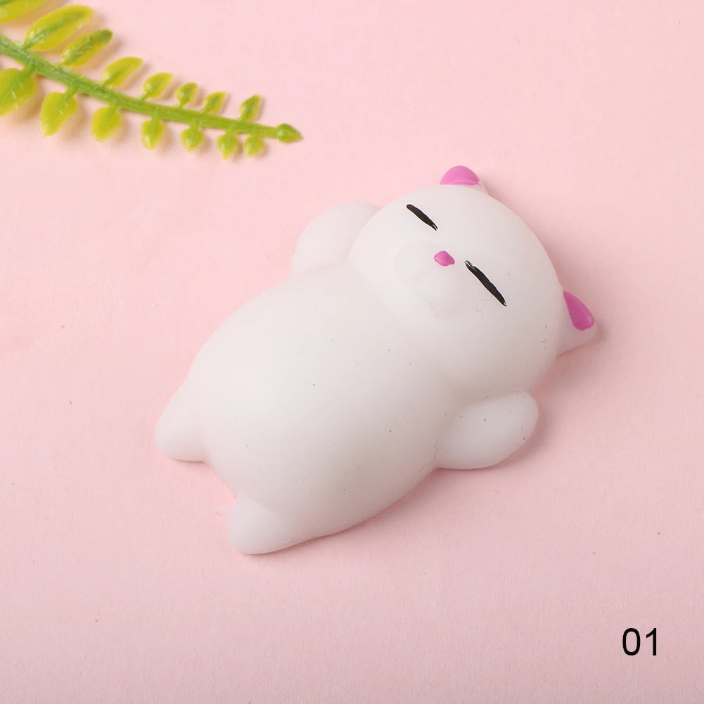 Cute Squishy Mochi Animal Stress Relief Toys Soft TPR Squeeze Pinch Funny Toys Kawaii Cat Paws Abreact Toys for Kids Adult