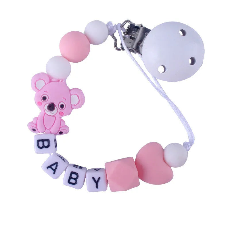 New Baby Teether Toys Baby Boy Girl Pacifier Holder Chain Safe Anti-dropping Chew Silicone Beads Infant Pacifier Clip