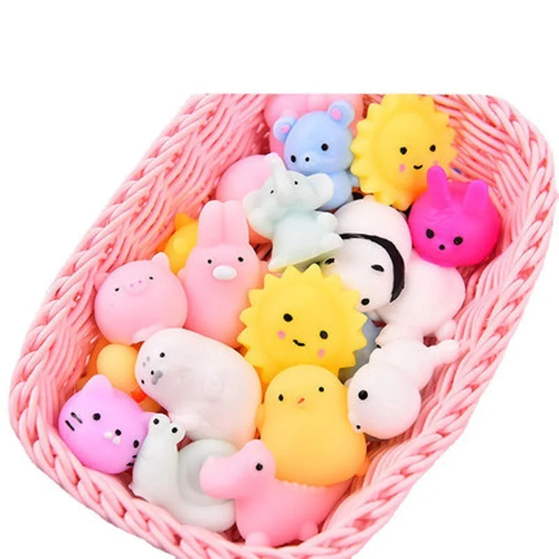 Mochi Squishies 50-5pcs Kawaii Anima Squishy Toys For Kids Antistress Ball Squeeze Party Favors Stress Relief Toys For Birthday