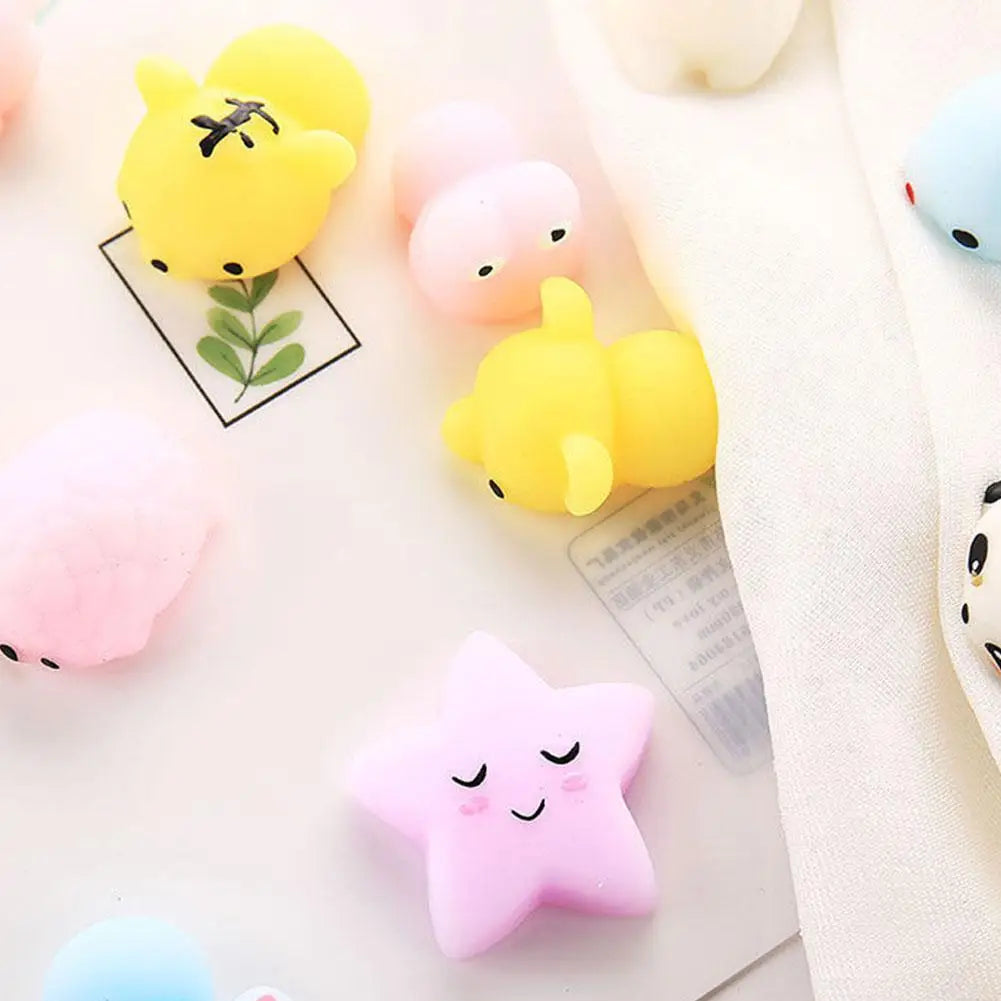 30Pcs Kawaii Squishies Mochi Animal Toys Mini Anxiety Stress Relief Toys for Adults Kids Party Favors