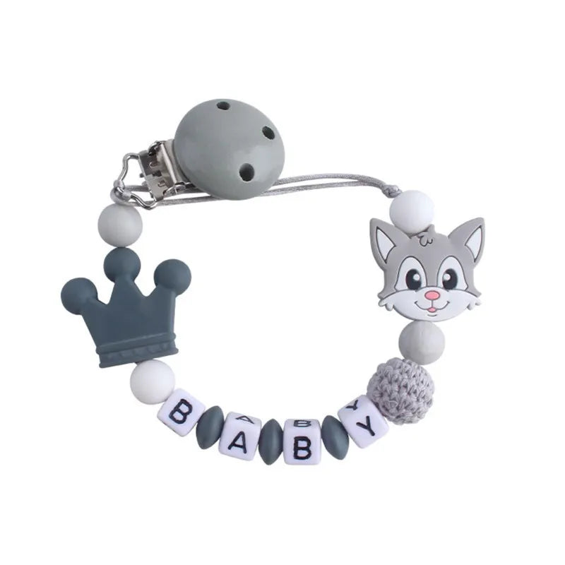 New Baby Teether Toys Baby Boy Girl Pacifier Holder Chain Safe Anti-dropping Chew Silicone Beads Infant Pacifier Clip