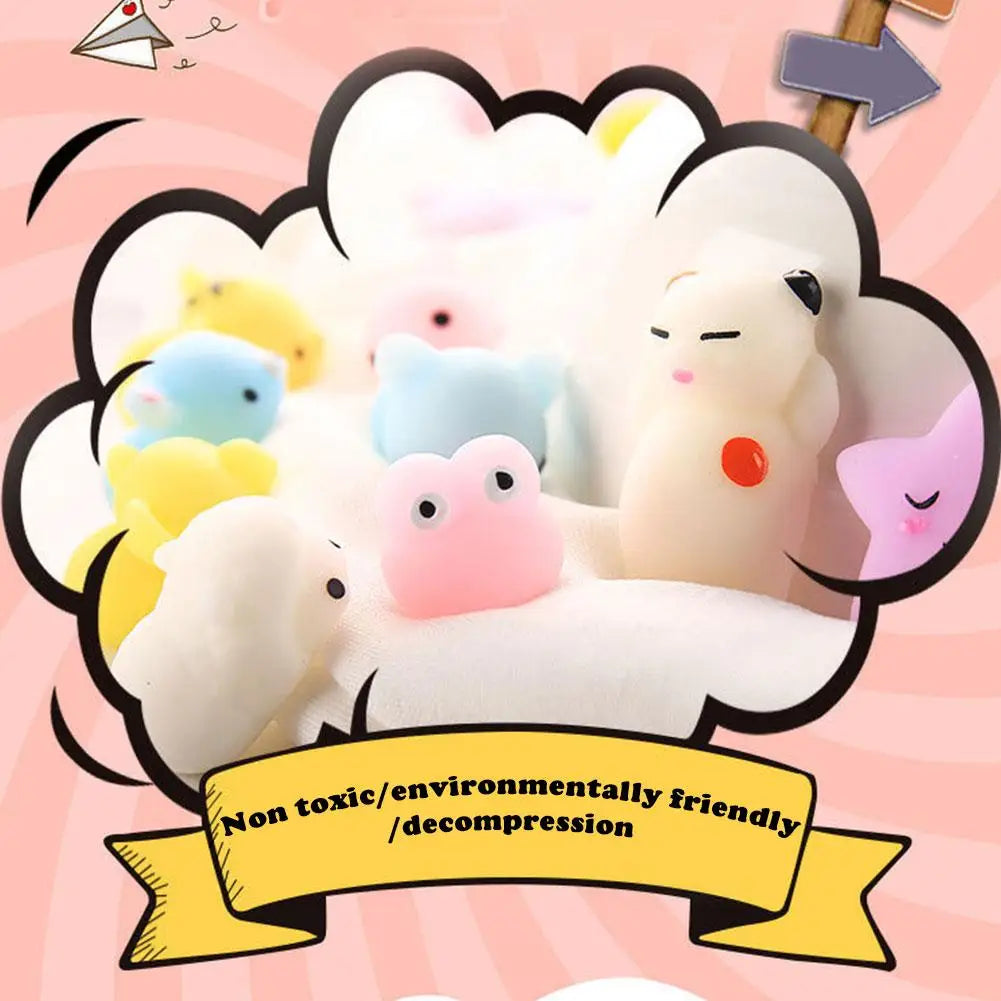 30Pcs Kawaii Squishies Mochi Animal Toys Mini Anxiety Stress Relief Toys for Adults Kids Party Favors