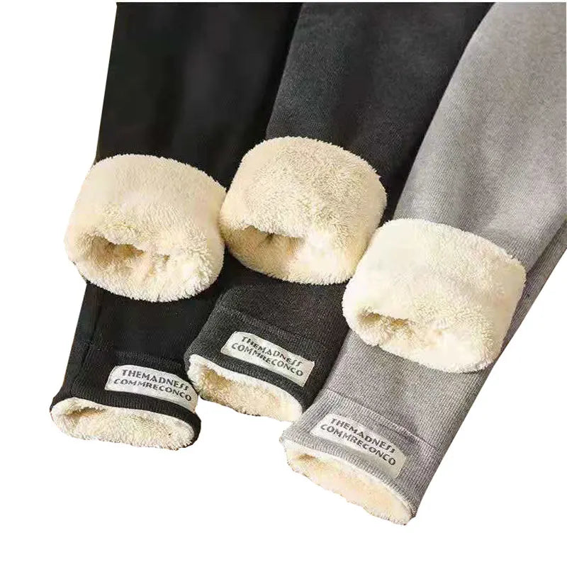 Girls Trousers Lamb Fleece Baby Thick Pants Kids Warm Leggings Winter Children Clothes Outside Wear