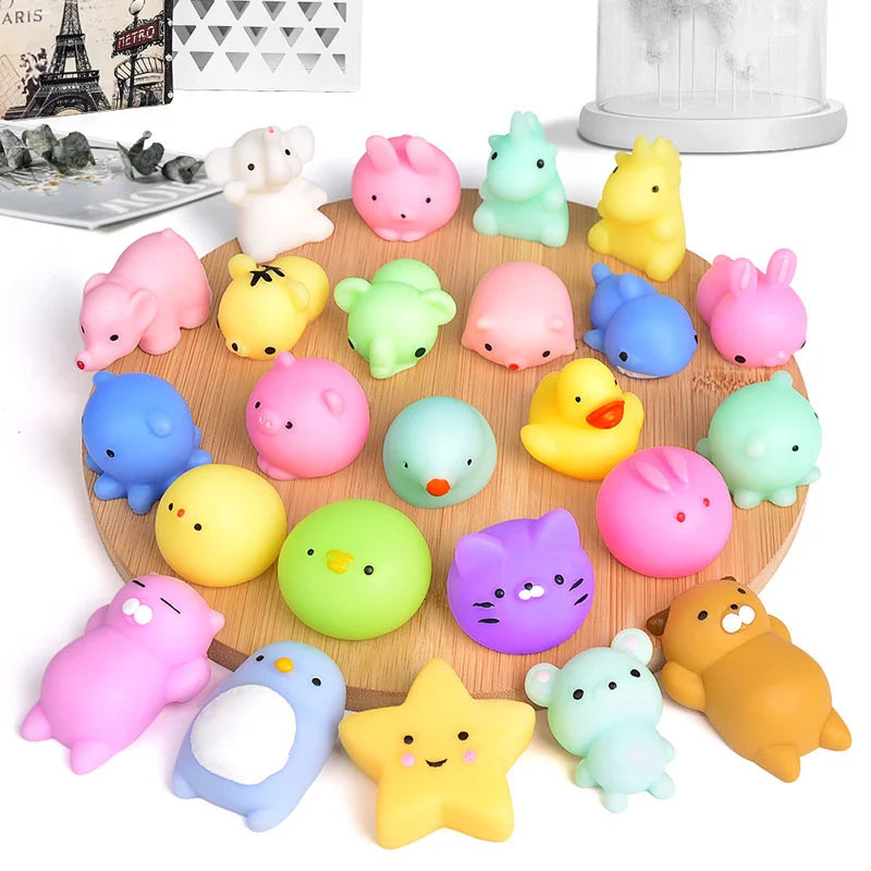 50-5PCS Kawaii Squishies Mochi Anima Squishy Toys For Kids Antistress Ball Squeeze Party Favors Stress Relief Toys For Birthday