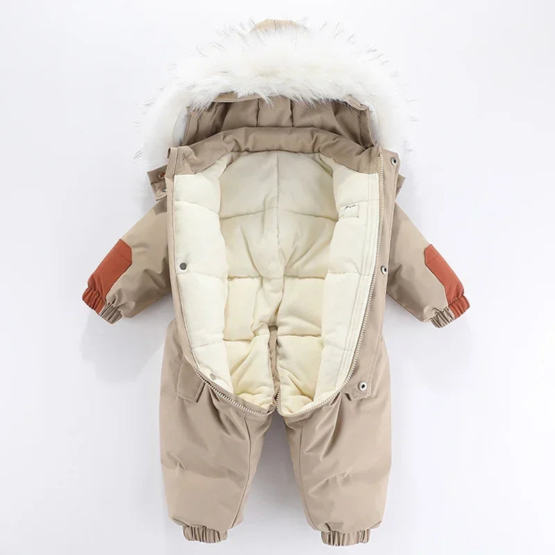 Winter Baby Clothes Kids Thick Warm Snowsuit Baby Girl Rompers Boys Fleece Jumpsuit Children Clothing Snow Wear Outerwear Coats