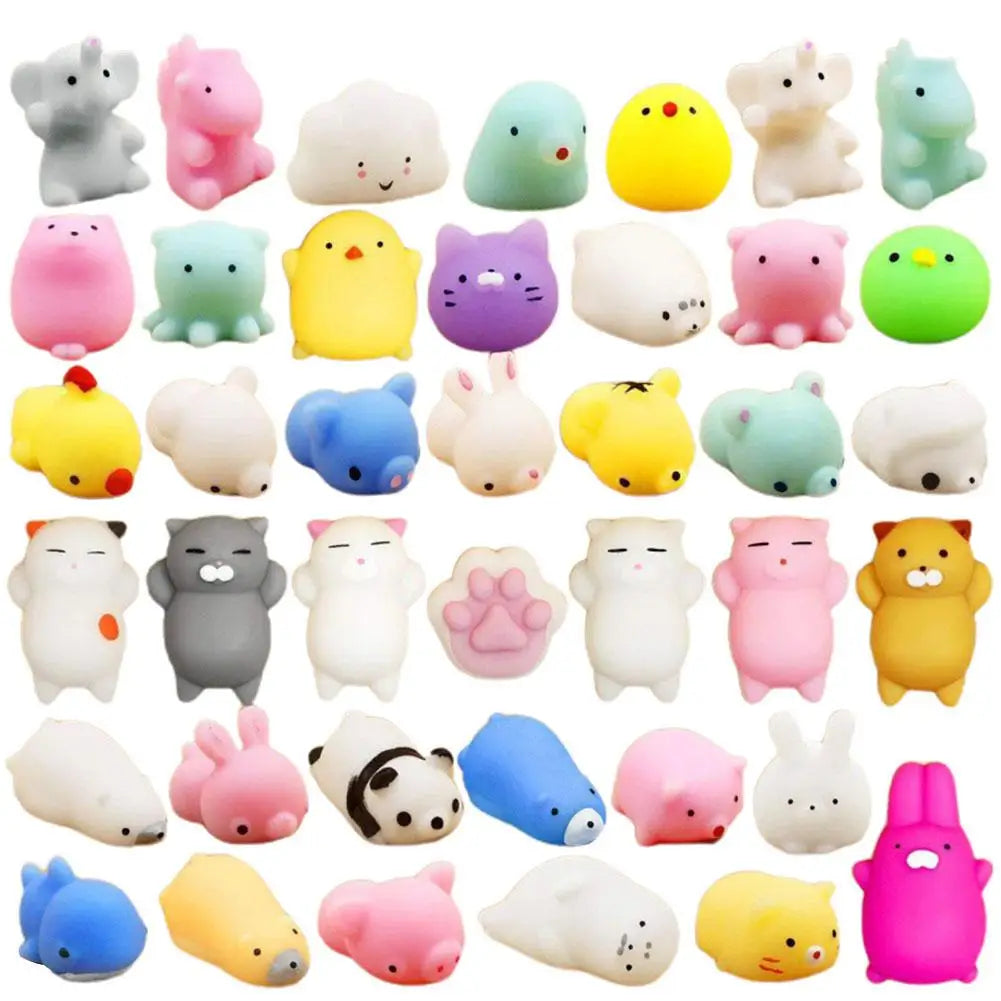 30Pcs Kawaii Squishies Mochi Animal Toys Mini Anxiety Stress Relief Toys for Adults Kids Party Favors