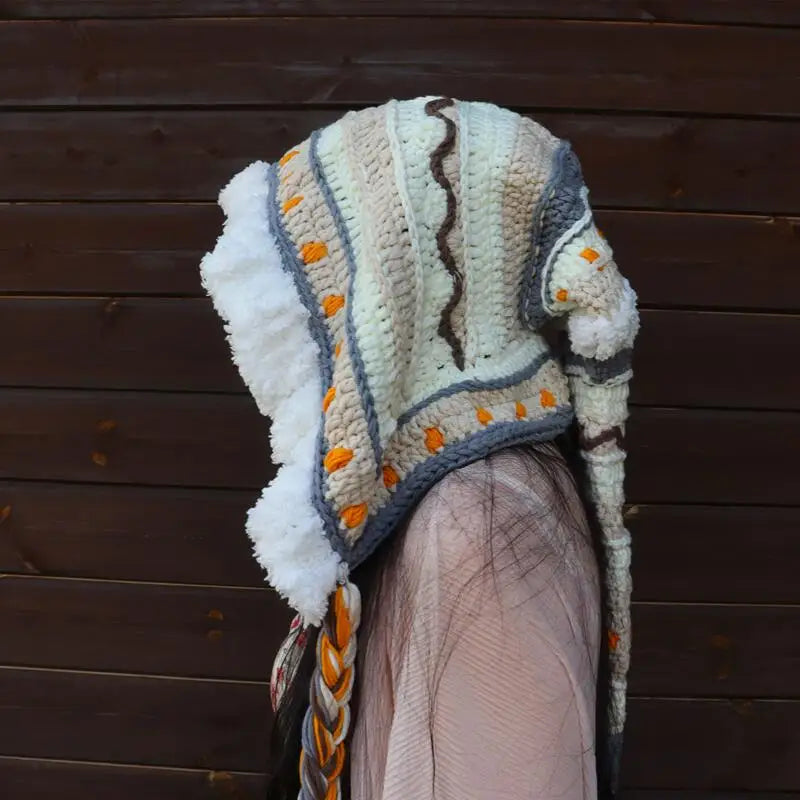 Children's Crochet Rainbow Long-tailed Hat