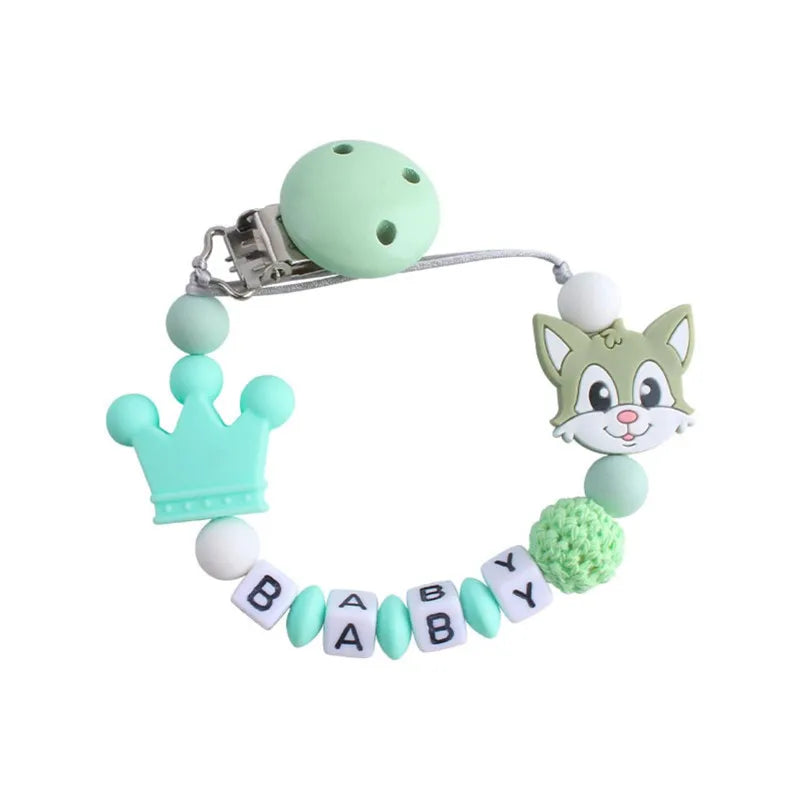 New Baby Teether Toys Baby Boy Girl Pacifier Holder Chain Safe Anti-dropping Chew Silicone Beads Infant Pacifier Clip