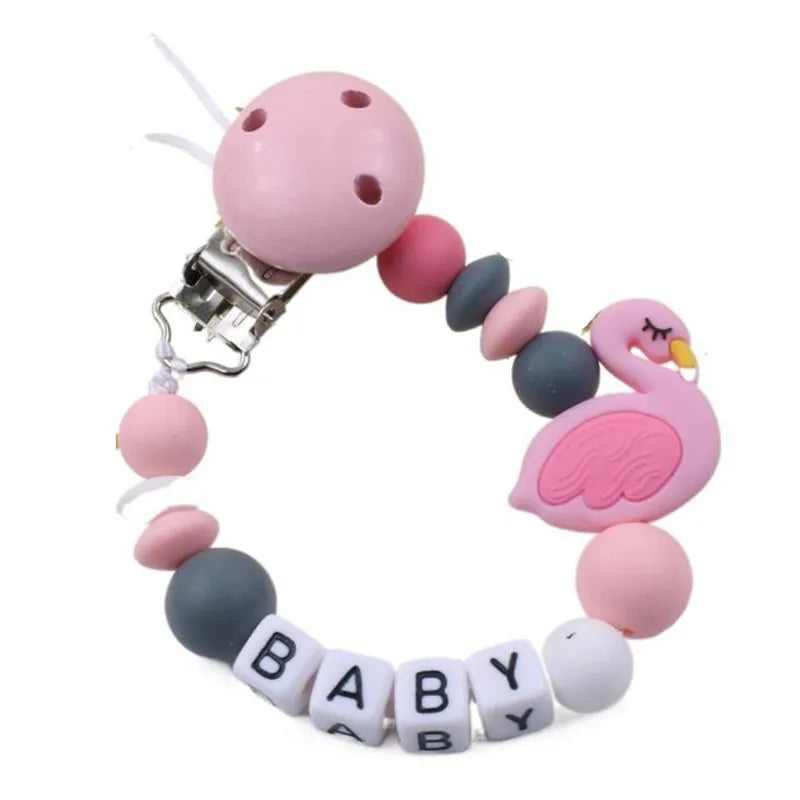 New Baby Teether Toys Baby Boy Girl Pacifier Holder Chain Safe Anti-dropping Chew Silicone Beads Infant Pacifier Clip