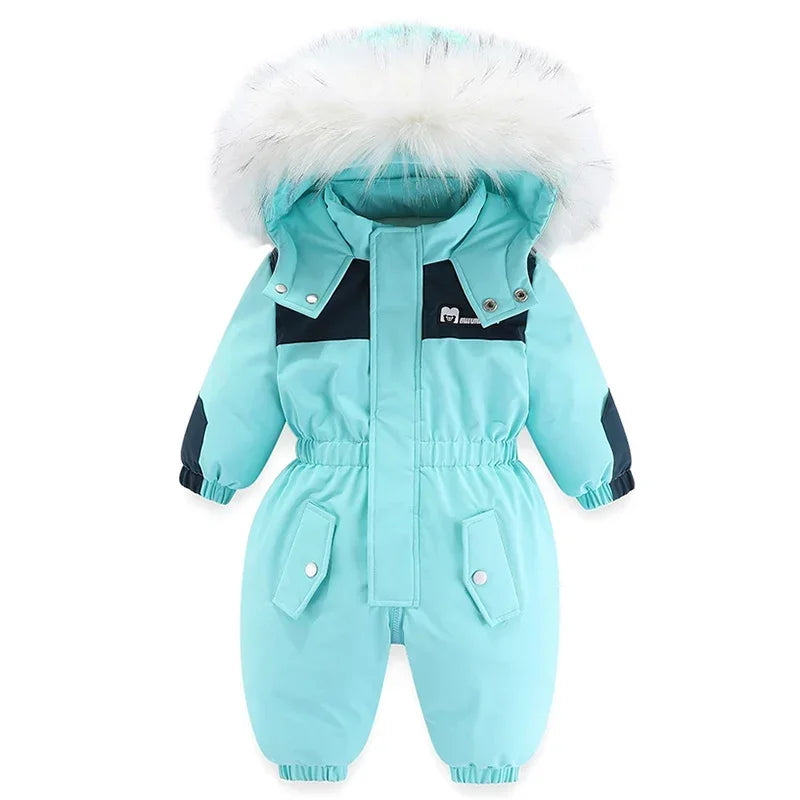 Winter Baby Clothes Kids Thick Warm Snowsuit Baby Girl Rompers Boys Fleece Jumpsuit Children Clothing Snow Wear Outerwear Coats