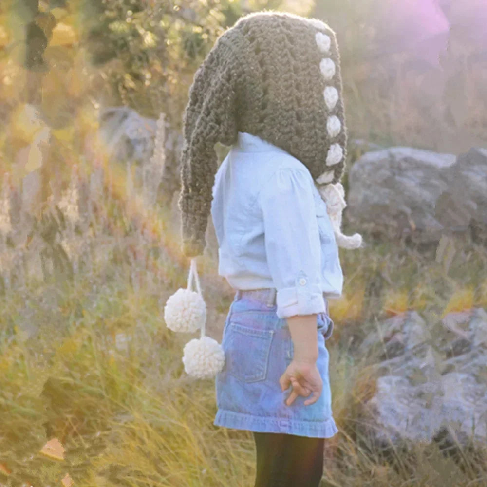 Children's Crochet Rainbow Long-tailed Hat