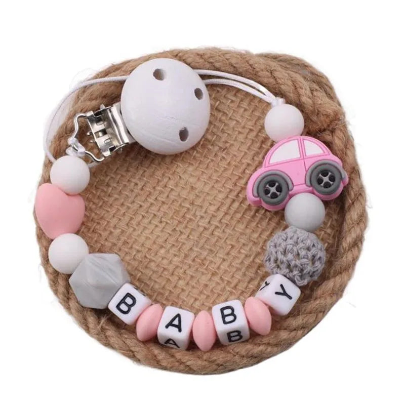 New Baby Teether Toys Baby Boy Girl Pacifier Holder Chain Safe Anti-dropping Chew Silicone Beads Infant Pacifier Clip