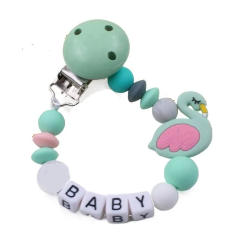 New Baby Teether Toys Baby Boy Girl Pacifier Holder Chain Safe Anti-dropping Chew Silicone Beads Infant Pacifier Clip