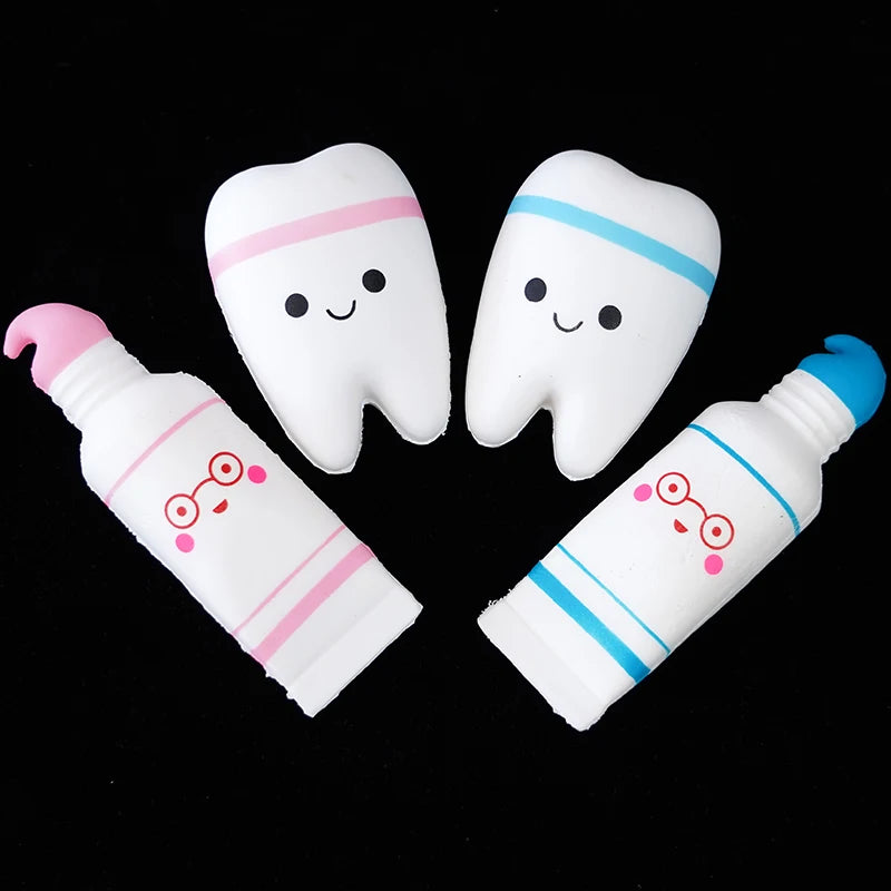 1pc Antistress Kids Toys Simulation Cartoon Squishy Toothpaste Scented Slow Rising Stress Reliever Squeeze Toys for Children