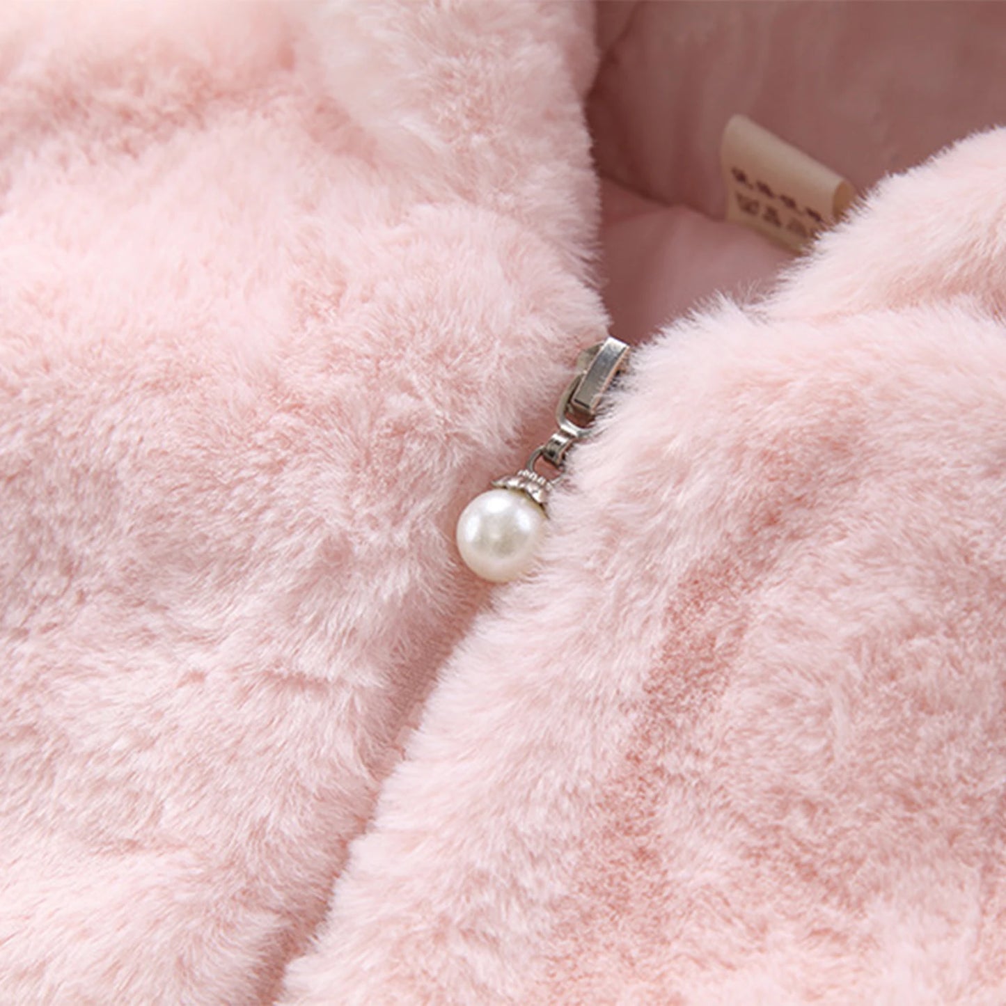 Infant Baby Girls Winter Warm Clothes Long Sleeve Hooded Fuzzy Cute Rabbit Jacket Coat Zipper Outerwear Schooling Daily Wear