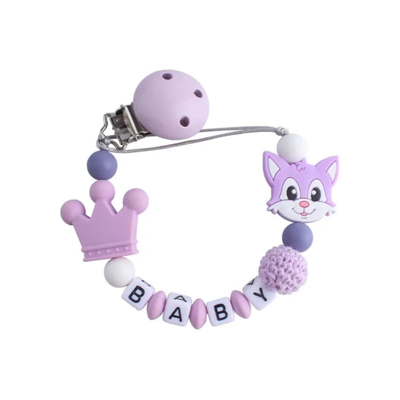 New Baby Teether Toys Baby Boy Girl Pacifier Holder Chain Safe Anti-dropping Chew Silicone Beads Infant Pacifier Clip