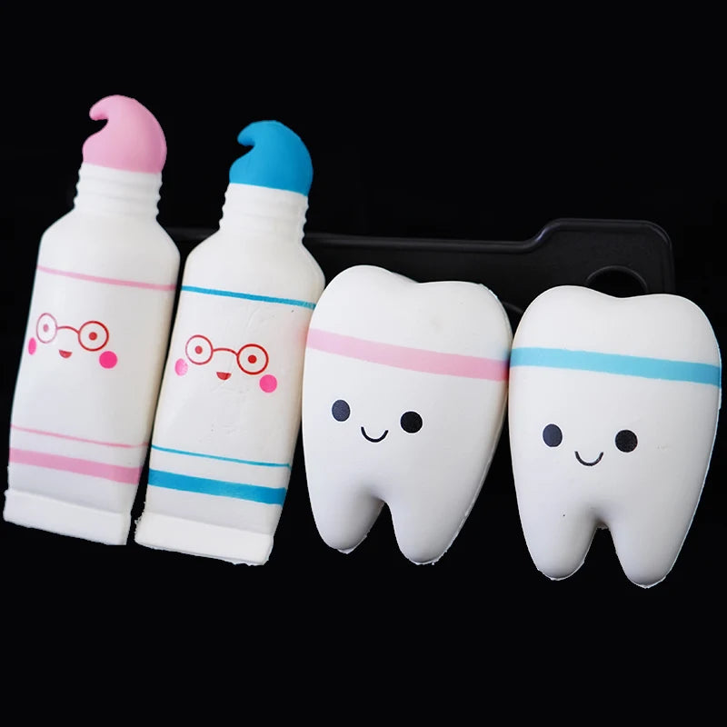 1pc Antistress Kids Toys Simulation Cartoon Squishy Toothpaste Scented Slow Rising Stress Reliever Squeeze Toys for Children