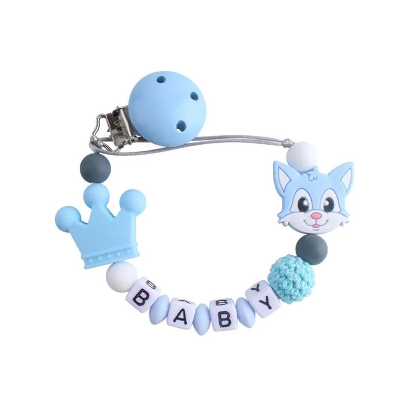 New Baby Teether Toys Baby Boy Girl Pacifier Holder Chain Safe Anti-dropping Chew Silicone Beads Infant Pacifier Clip