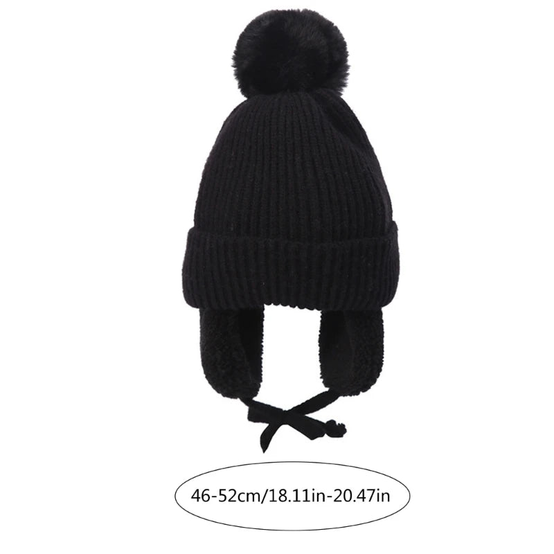 & Practical Kids Earflap Hat Winter Beanie Thick & Plush Ear Comfortable Wearing Hat for Boys & Girls Gift