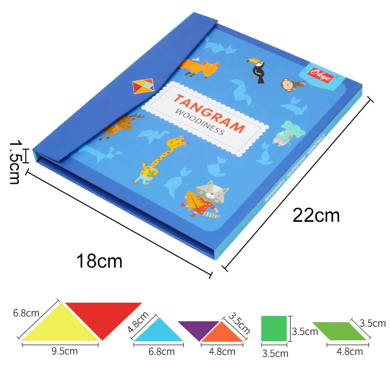 Children's Magnetic Jigsaw Puzzle Book Wooden Toys Shapes Board Kids Early Educational Toys Develop Intelligence Creative Gifts