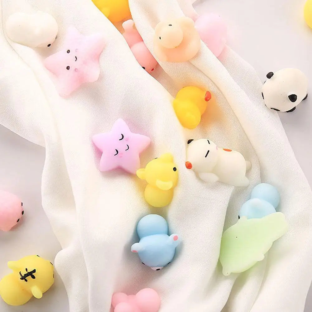 30Pcs Kawaii Squishies Mochi Animal Toys Mini Anxiety Stress Relief Toys for Adults Kids Party Favors